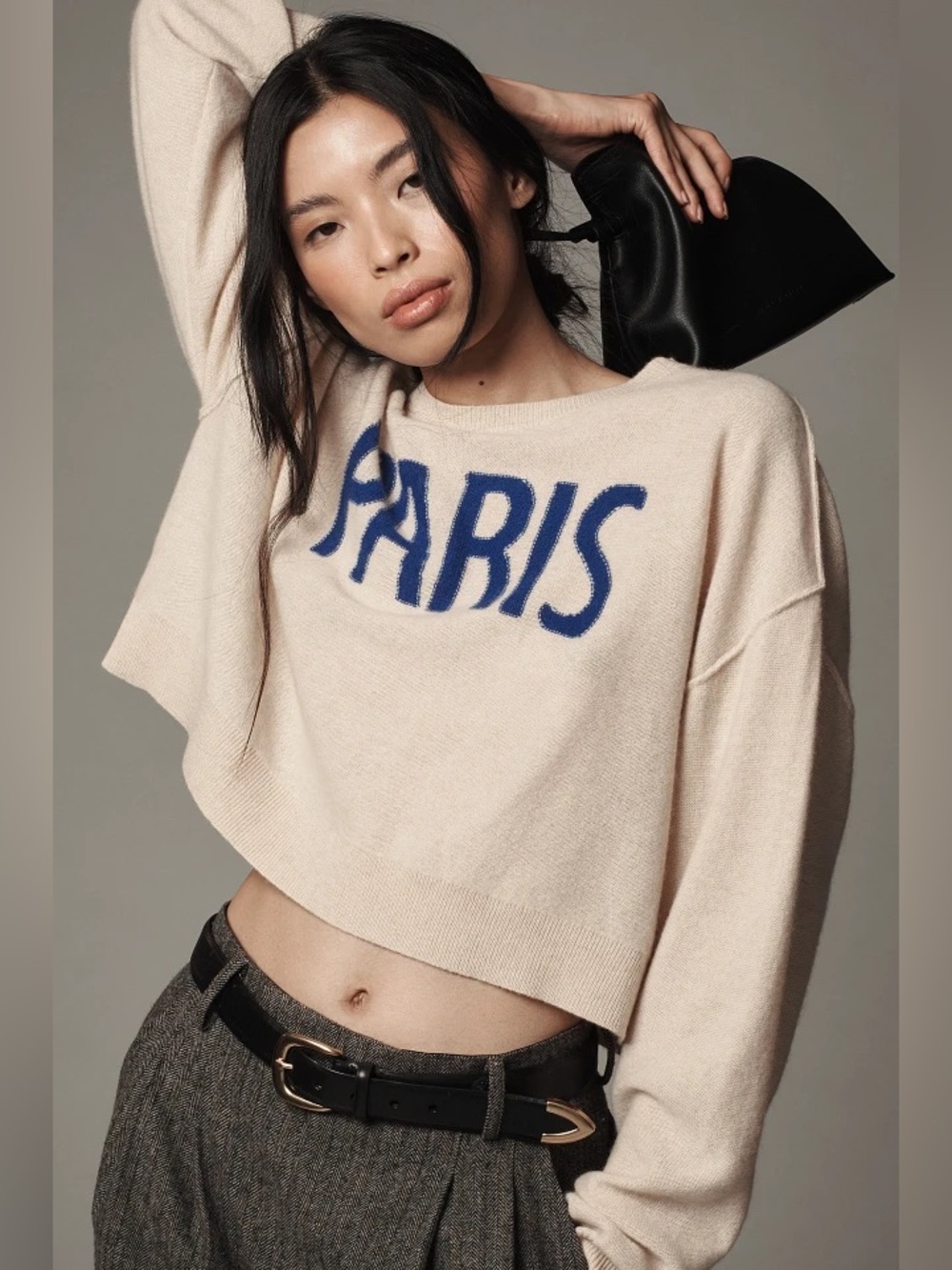 Anthropologie Pilcro Alani Paris 100% Cashmere Sweater $198 NWOT Large